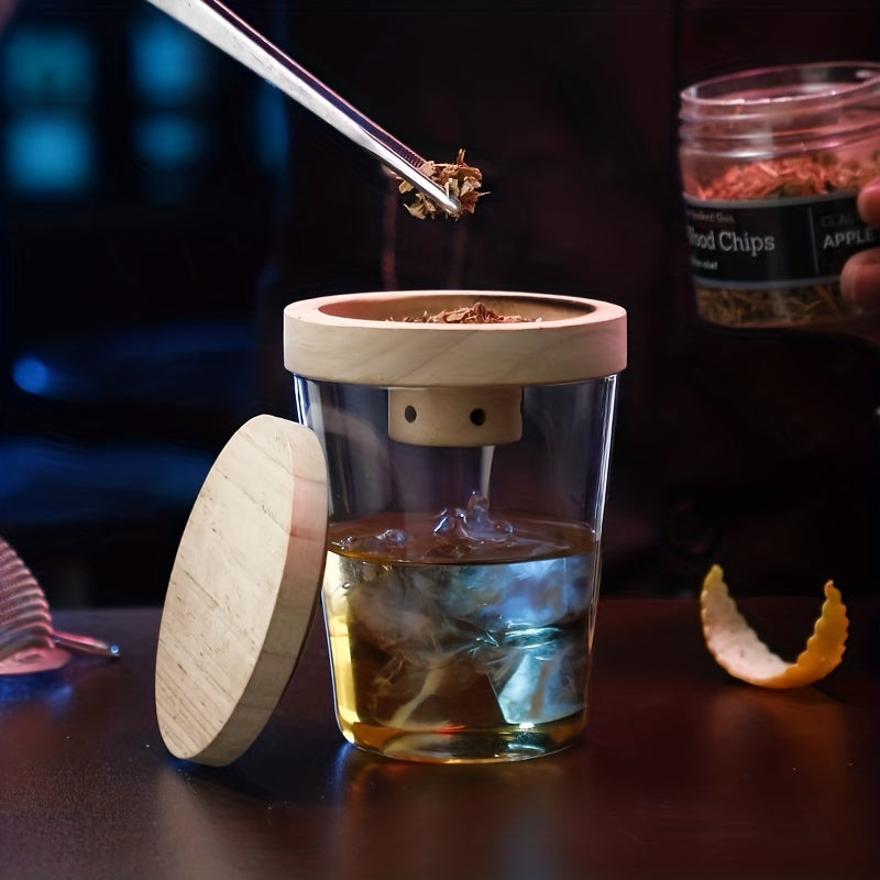 Cocktail Smoking Kit with 6 Wood Chip Soakers for Whiskey Enthusiasts