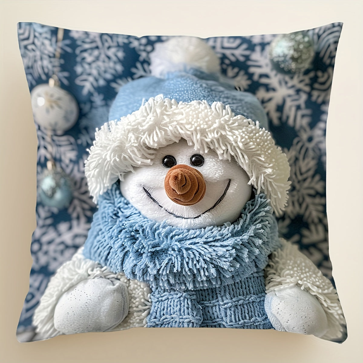 Rojdestvo qor pashasi va daraxt bosma yostiq qoplami 44.96cm bayramona uy bezaklari uchun divan va yotoqxona