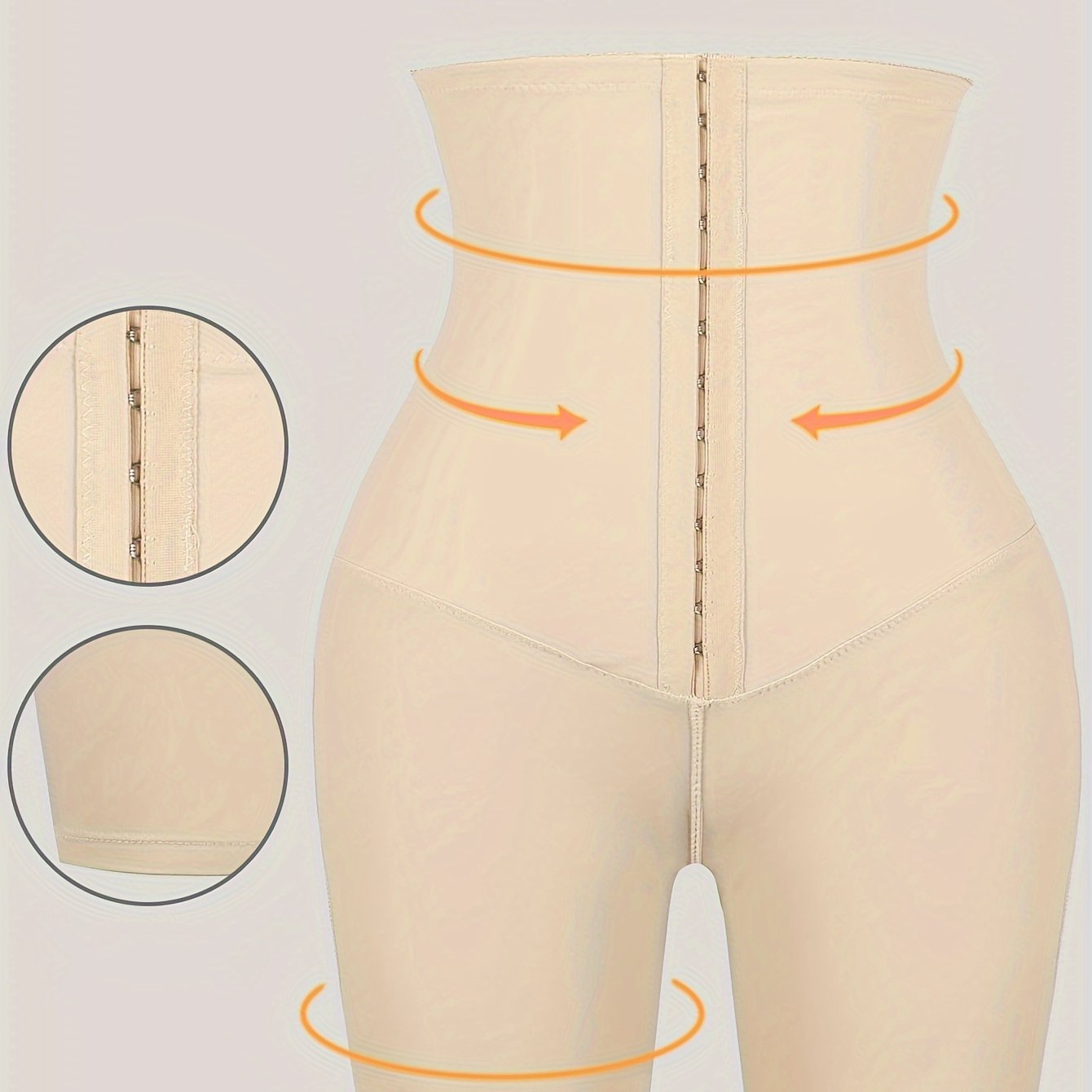 High Waist Shaping Panties with Front Buckle Adjustable Tummy Control for Women