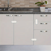 Set of 6 Heavy-Duty Cabinet Locks with Adhesive Tape for Fridge, Freezer, and Doors