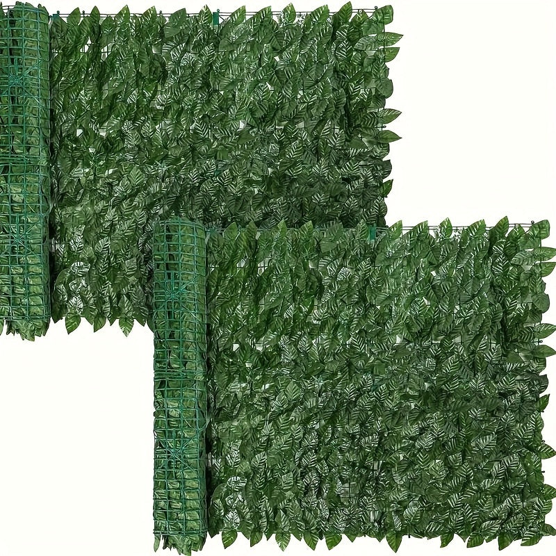 Artificial Ivy Fence 2 Rolls 3m Outdoor Garden Privacy Wall Wall-Mounted No Power