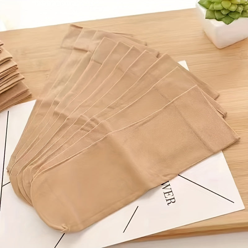 10 Pairs Breathable Elastic Tube Socks Soft Durable Solid Color for Travel