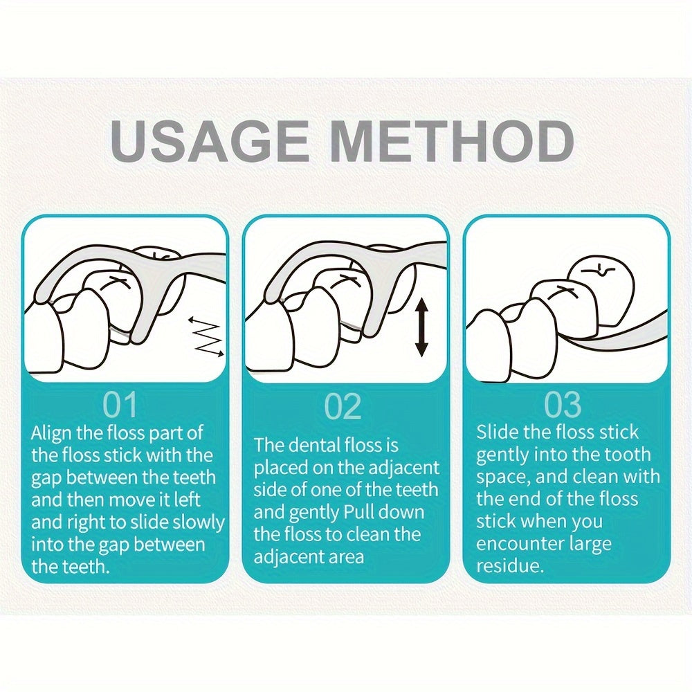 Dantellar iplar Polyethylene ta'msiz tish tozalash 300 dona paket