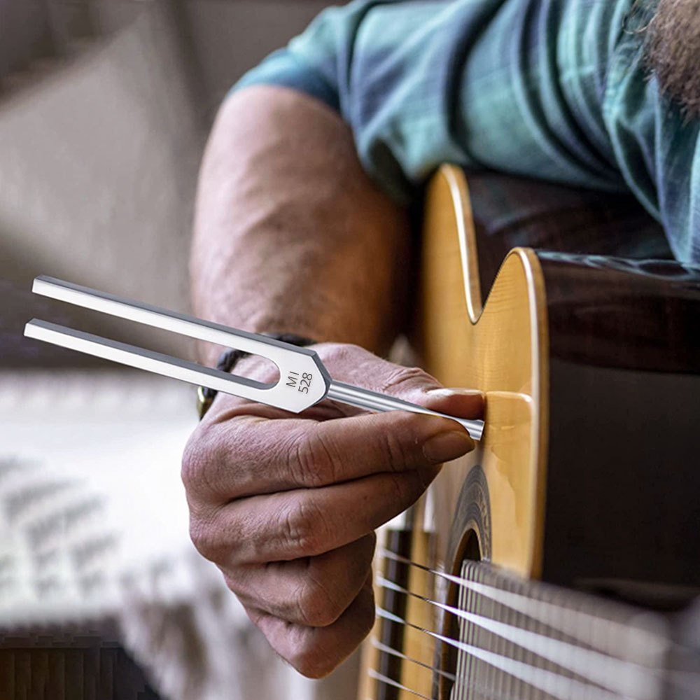 Set of 3 Yoga and Healing Tuning Forks 528Hz with Bag Mallet and Chakra for Meditation
