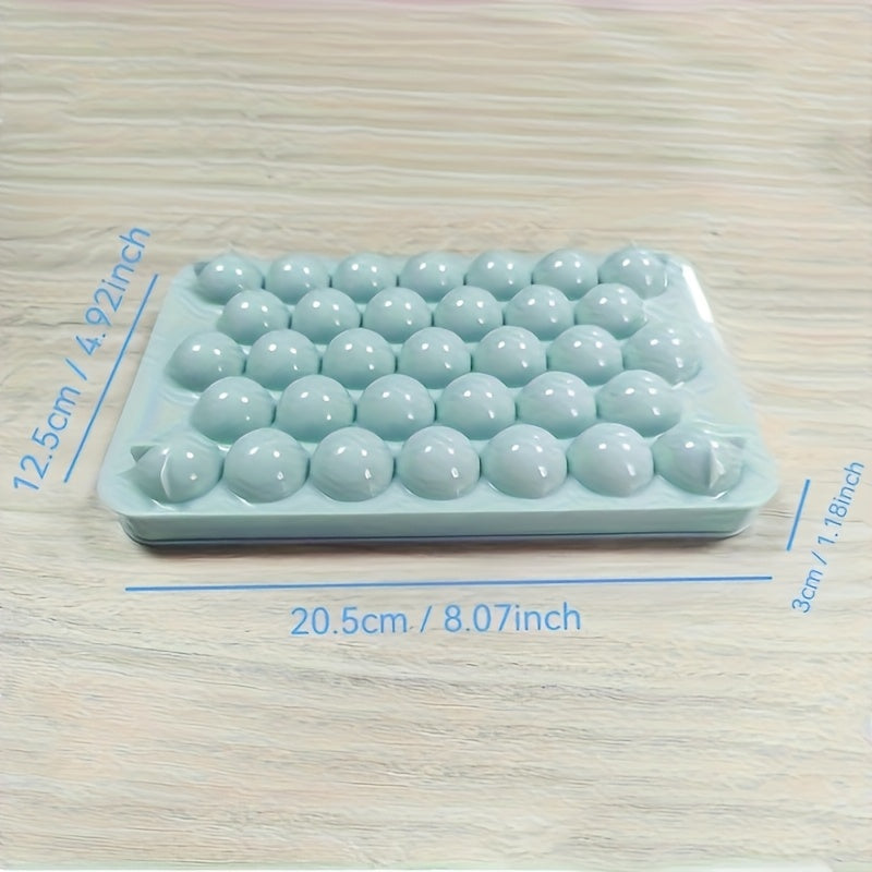 33pcs Silicone Ice Cube Trays Food-Grade Plastic Freezer Storage Diamond Pattern