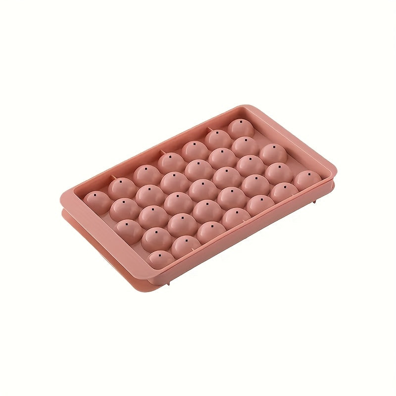 Round Ice Mold PP Material 32 Blue Pink Ice Cubes for Summer Drinks
