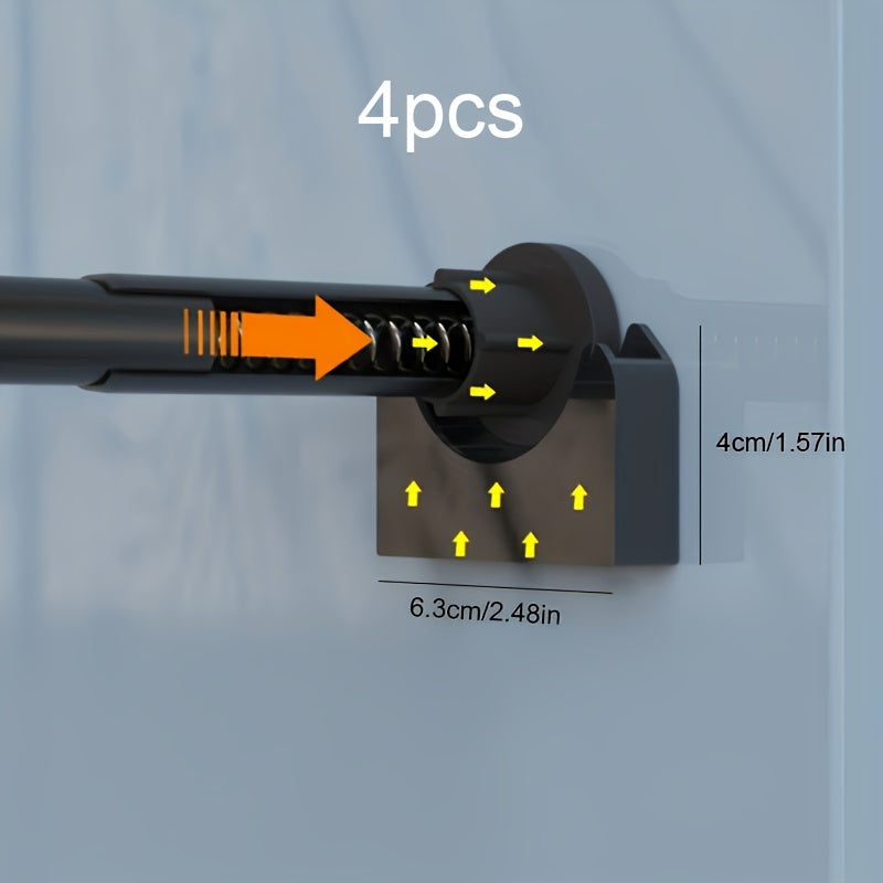 Oson o'rnatish uchun yangilangan yopishqoq ustun ushlagichi, sirpanmas va turli ustunlar uchun mos, masalan, kiyim quritish va dush pardasi.