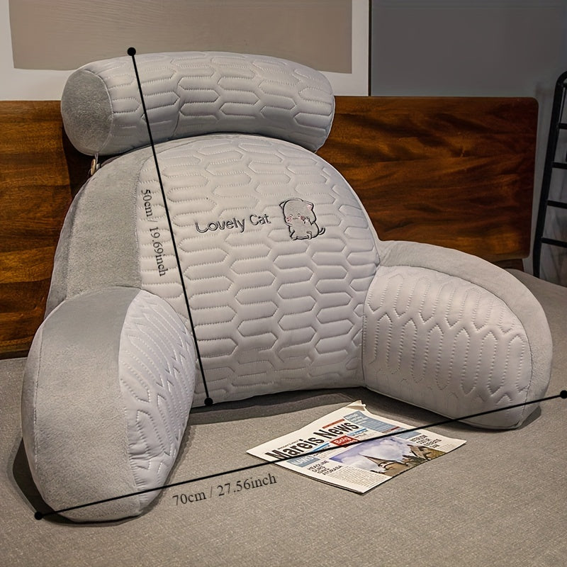 Soft Headboard Cushion with Lumbar Support Large Backrest Pillow for Bed Sofa Reading