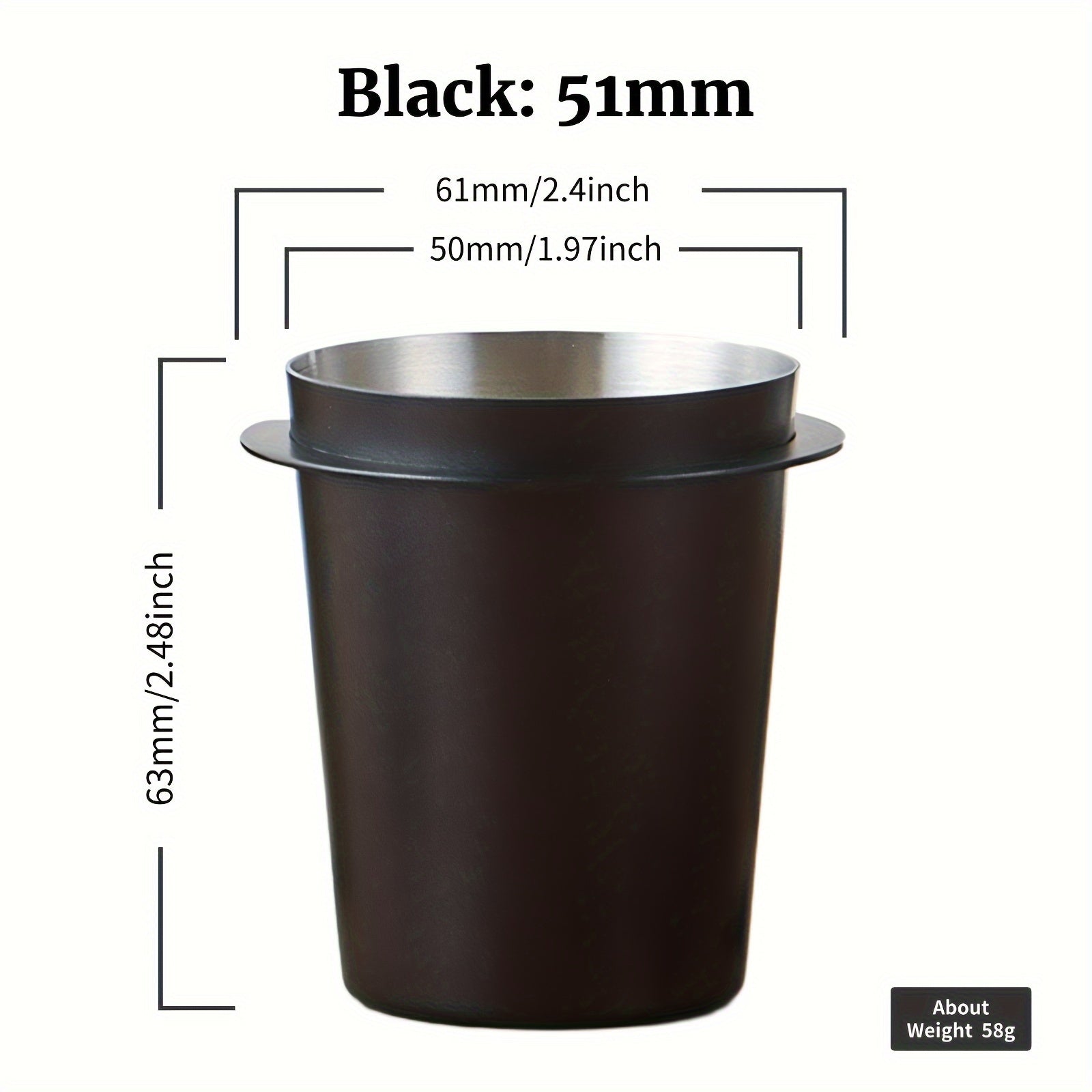 Stainless Steel Coffee Dosing Cup for Espresso Machines 58mm/53mm/51mm