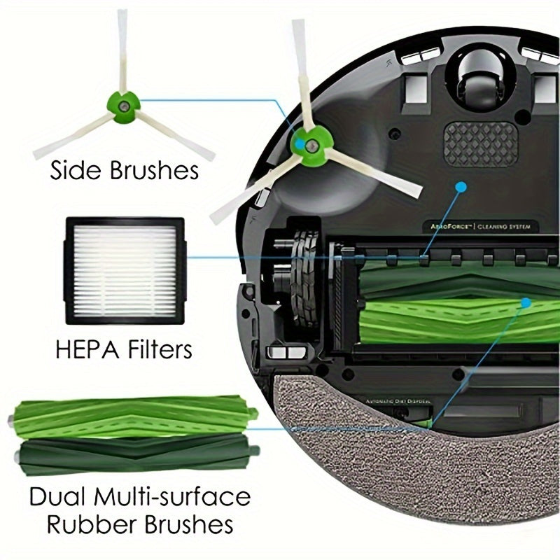 7-Donali changyutgich uchun almashtirish qismlari to'plami, ko'p yuzali cho'tkalar filtrlari