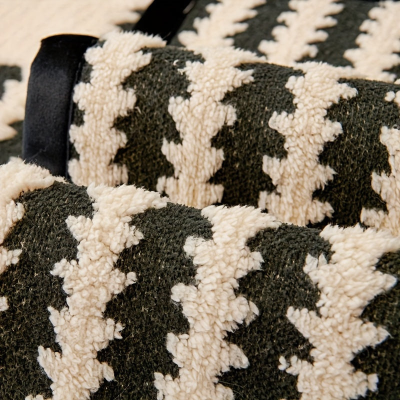 Современная накидка на нордический диван с черно-белой полоской, безопасная для домашних животных, противоскользящая, для 1-4 мест