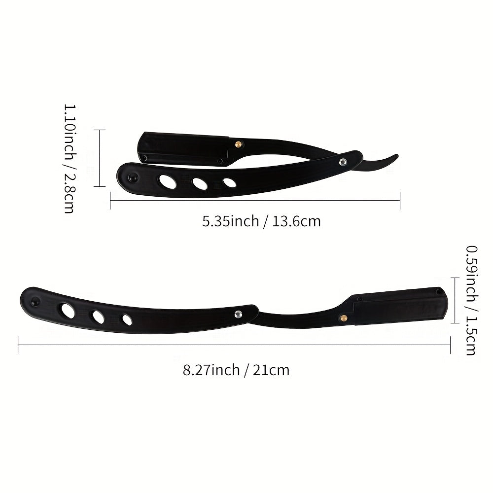 Держатель для straight razor складной металлический для барберского бритья, черный