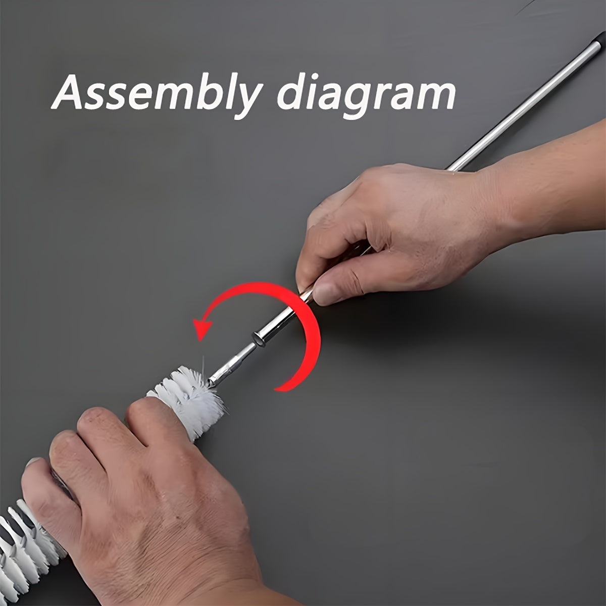 Cepillo de limpieza flexible de acero inoxidable 1/2 piezas con mango largo para lavadora, radiador de coche, tubo de drenaje