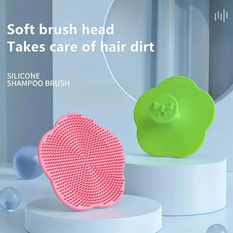 Children's Silicone Shampoo Brush for Kids Gentle Scalp Massager Exfoliator