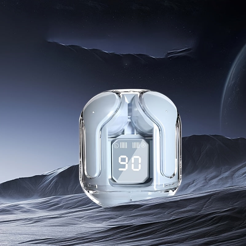 Shaffof Dizayn LED Simsiz Quloq ichidagi Quloqchinlar, Tegishli Ovoz Boshqaruvi, Past Kechikish, Uzoq Batareya Hayoti, Kiymasi Qulay, USB Zaryadlash, Type-C Porti, Kondensator Mikrofon, Ochiq Orqa