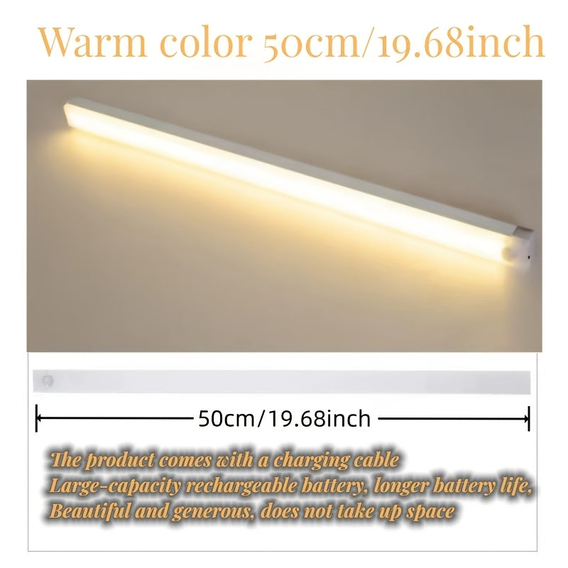 LED Motion Sensor Cabinet Light Wireless Rechargeable Under Counter Closet Night Lighting