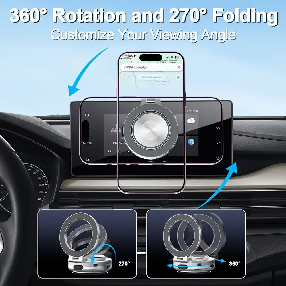 Universal Magnetic Phone Holder for Cars and Smooth Surfaces with Strong Suction
