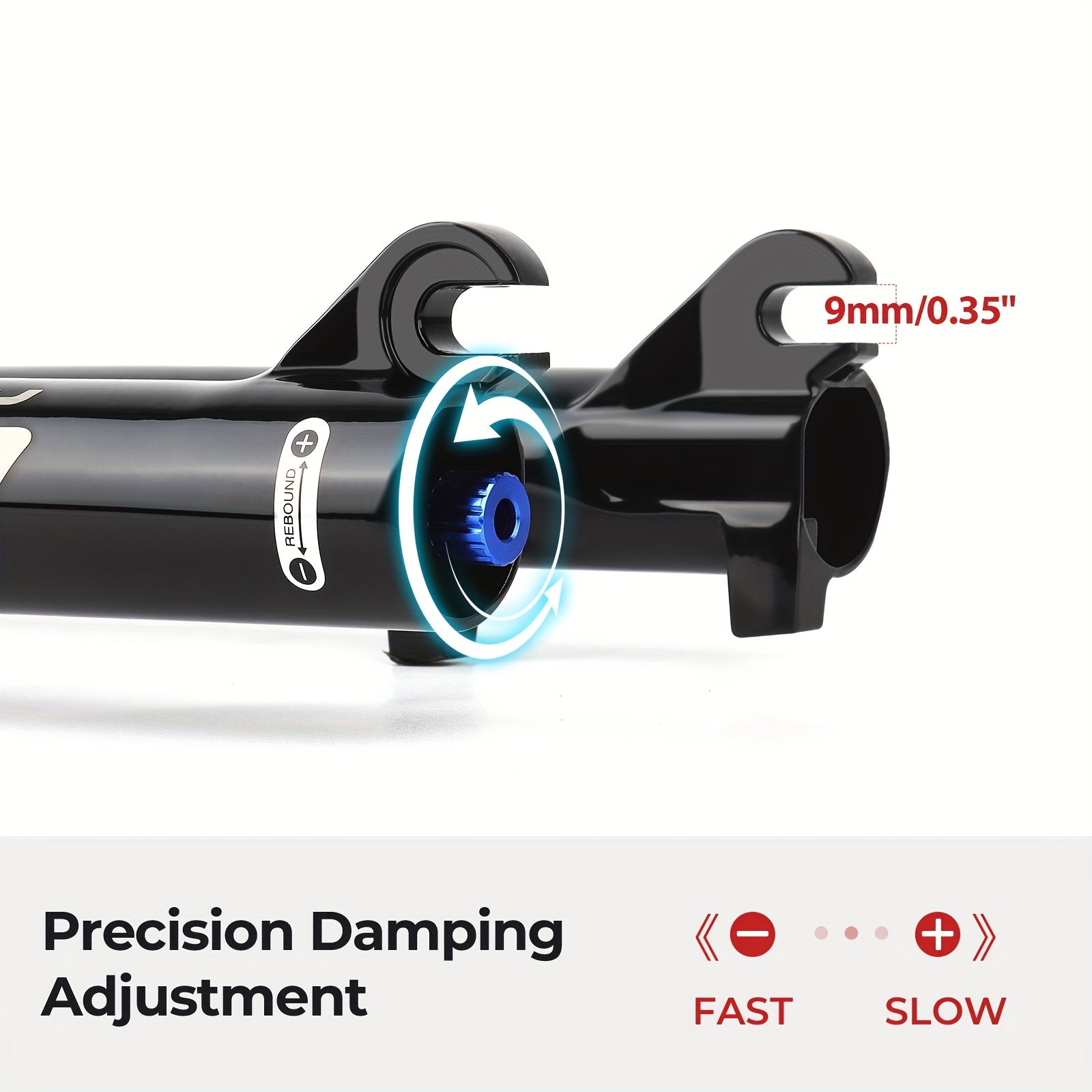 Mountain Bike Air Suspension Fork 120mm Travel Aluminum Alloy Black Universal Fit