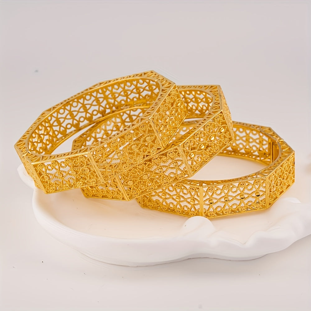Women's Gold Hollow Open Bracelet for Gifting and Fashion