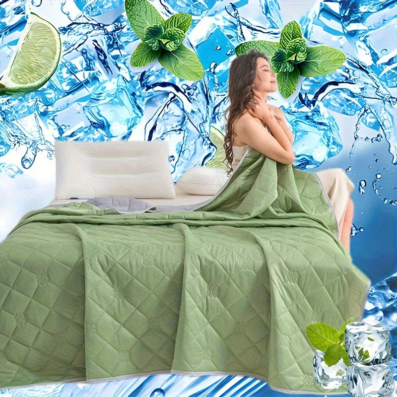 Cooling Blanket Reversible Lightweight Breathable Minty Fresh for Hot Nights