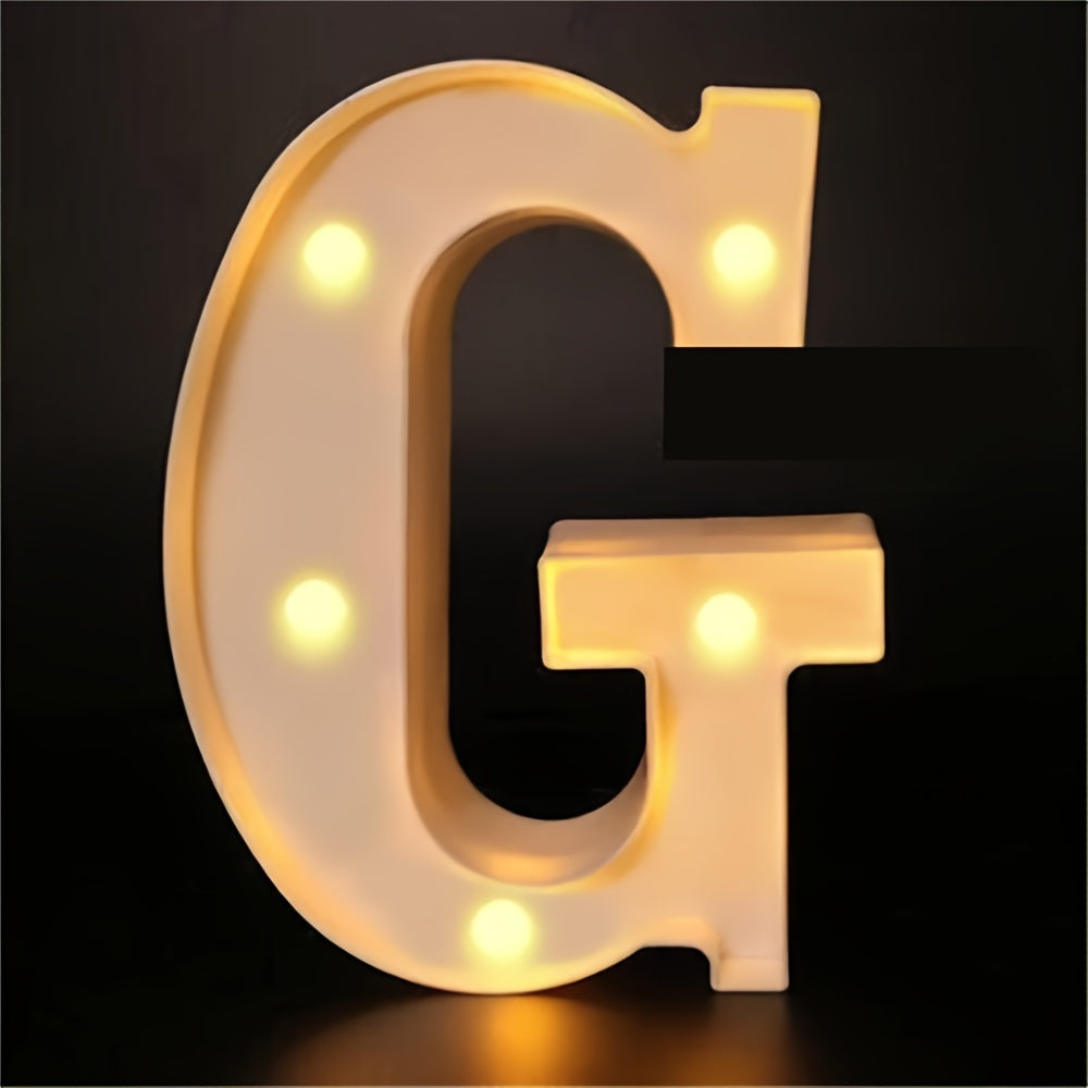 16cm LED Alphabet and Number Night Light Battery Powered Warm White for Home Decor