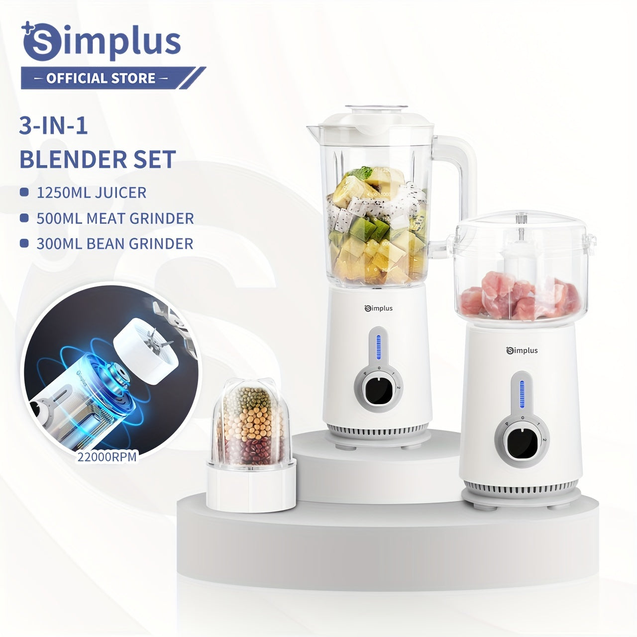 Multi-Purpose Stainless Steel Blender for Juicing and Grinding