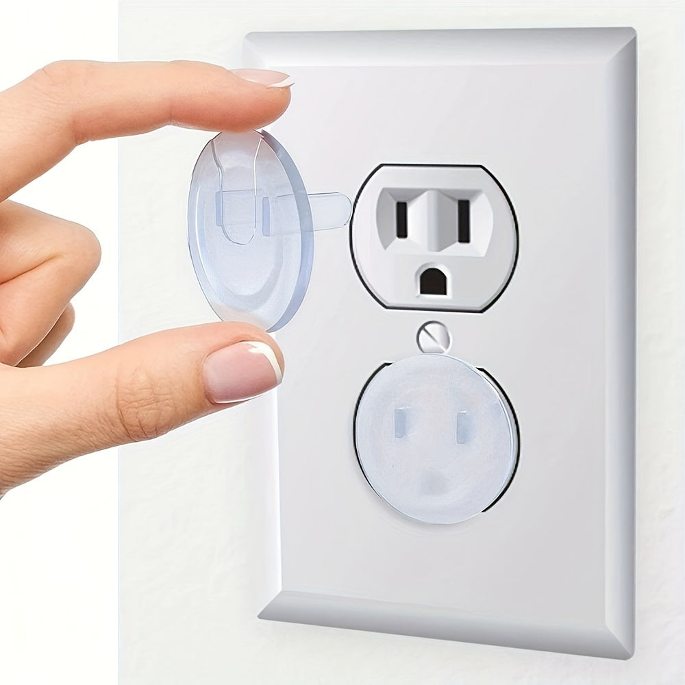Child Safety Electrical Outlet Covers See-Through Secure for Outlets with Three Holes