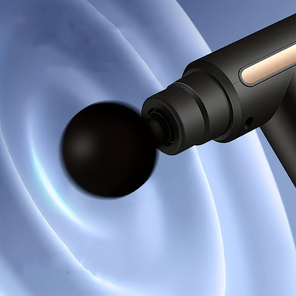 Portativ LCD massaj quroli, USB zaryadlash, mustahkam ABS material, 4 almashtiriladigan bosh, raqamli ko'rsatkich, ergonomik tutqich - fitnes, ochiq havoda foydalanish, bayram sovg'alari uchun ideal (Qora &