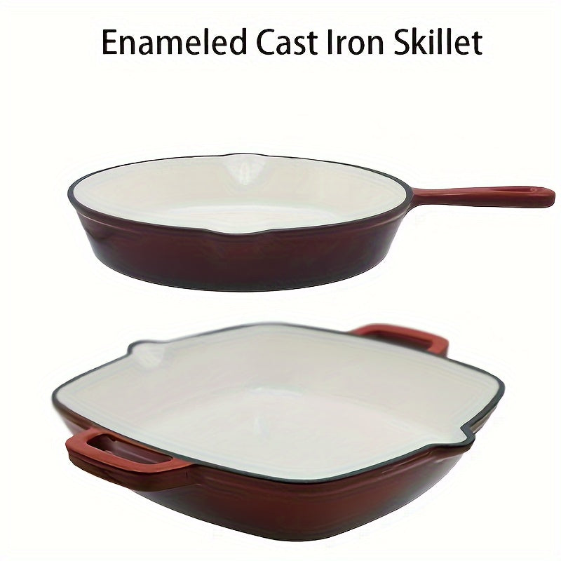 2 ta emallangan qumtaqli temir skiletlar to'plami, 25.4cm va 20.32cm, idish yuvish mashinasiga mos