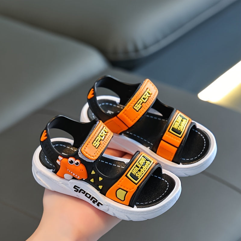 Children's PVC Sandals Boys Girls Adjustable Closure Breathable Lightweight Casual Summer