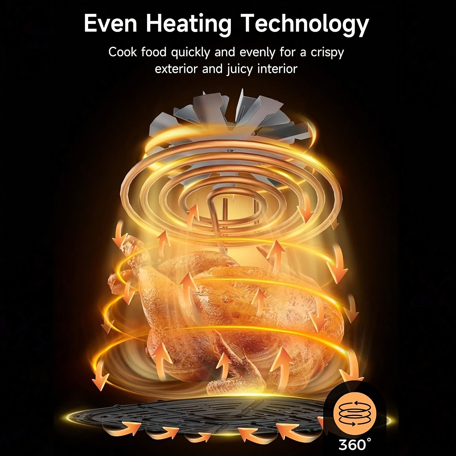 8L Raqamli Havo Fritüri Stol pechasi 6-in-1 Pishirish Past shovqinli yopishqoq savat