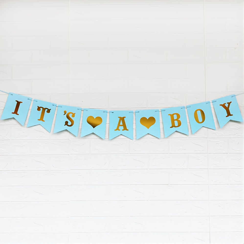 Boy's Burlap Banner for Birthday and Christening Decor