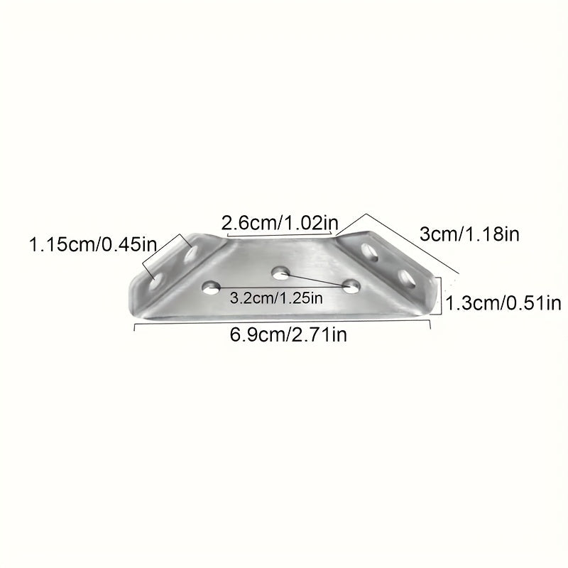 20pcs Stainless Steel Corner Braces 90° Support for Cabinets Furniture Waterproof