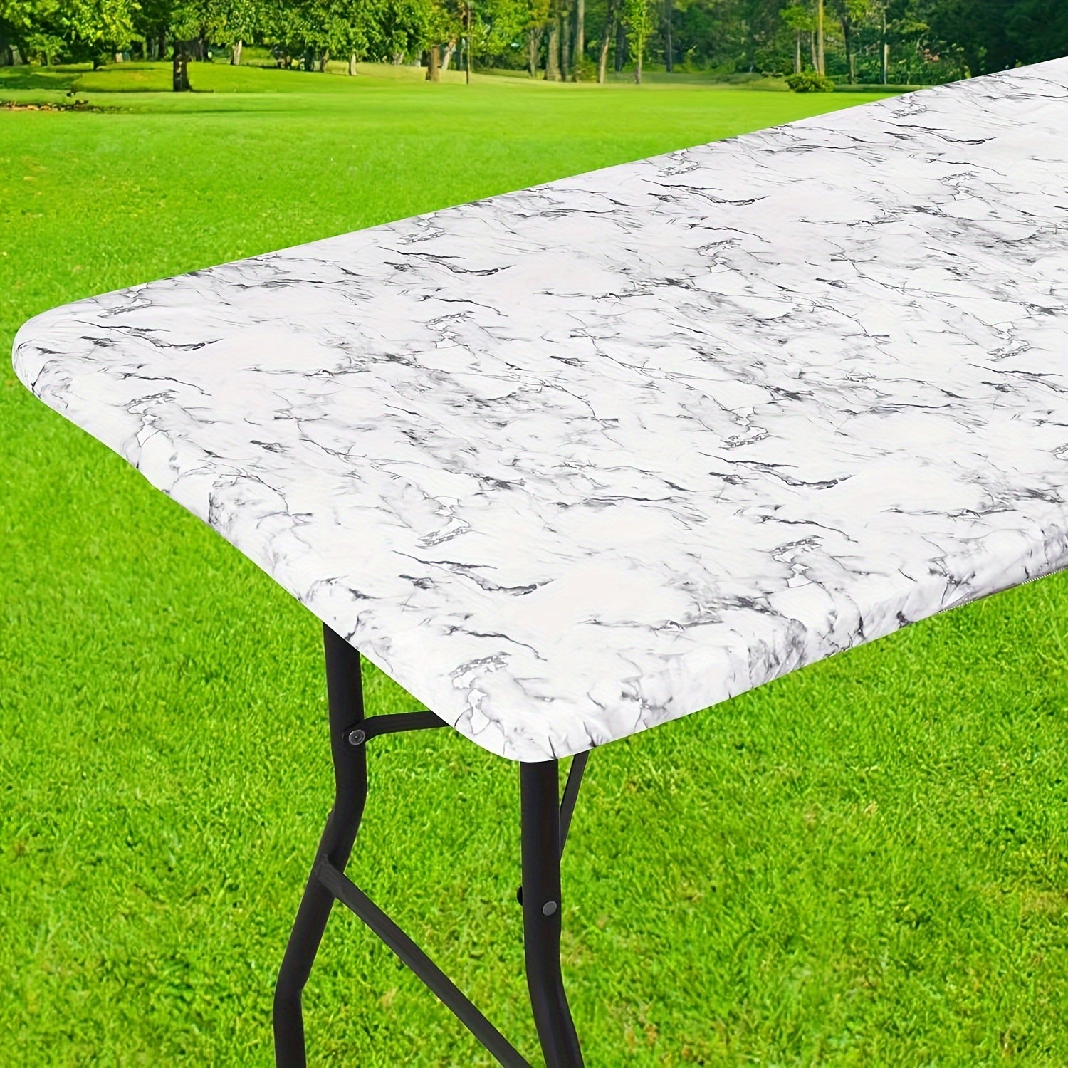 Earth Toned Wood Grain Vinyl Tablecloth Waterproof Indoor Outdoor Picnic Camping Durable