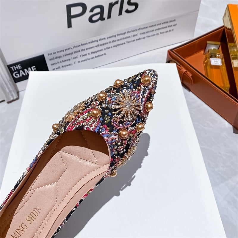 Ayollar uchun charmli burunli baland oyoqli qulay kiyinadigan poyabzal