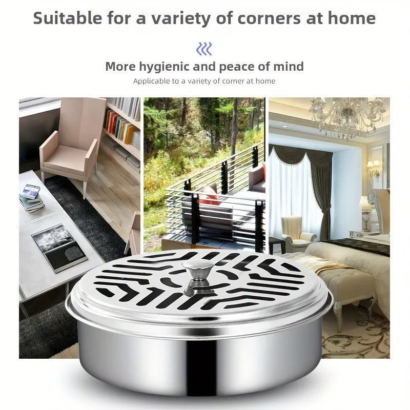 Stainless Steel Mosquito Coil Holder Portable Fireproof Indoor Outdoor