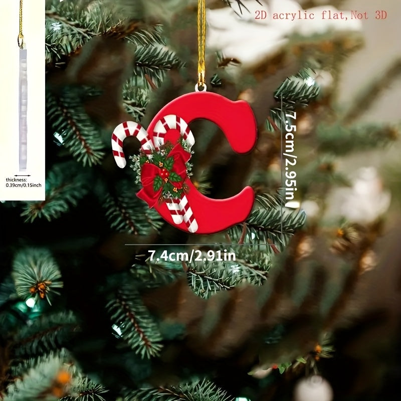 26pcs Acrylic Christmas Tree Ornaments Hanging Pendants for Home and Party Decoration