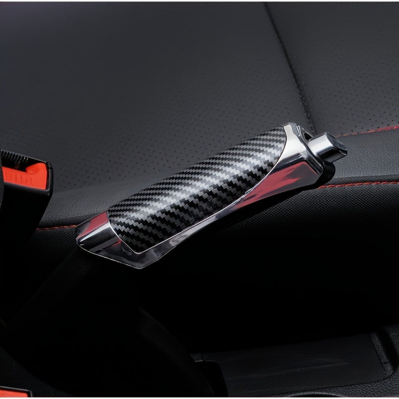 Universal Handbrake Grip Cover ABS Plastic Wooden Carbon Fiber SUV Interior Accessories