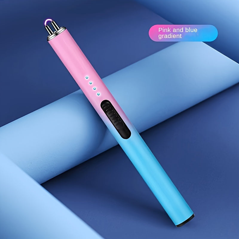 Electric Rechargeable Candle Lighter Windproof Flameless Kitchen BBQ Camping Tool