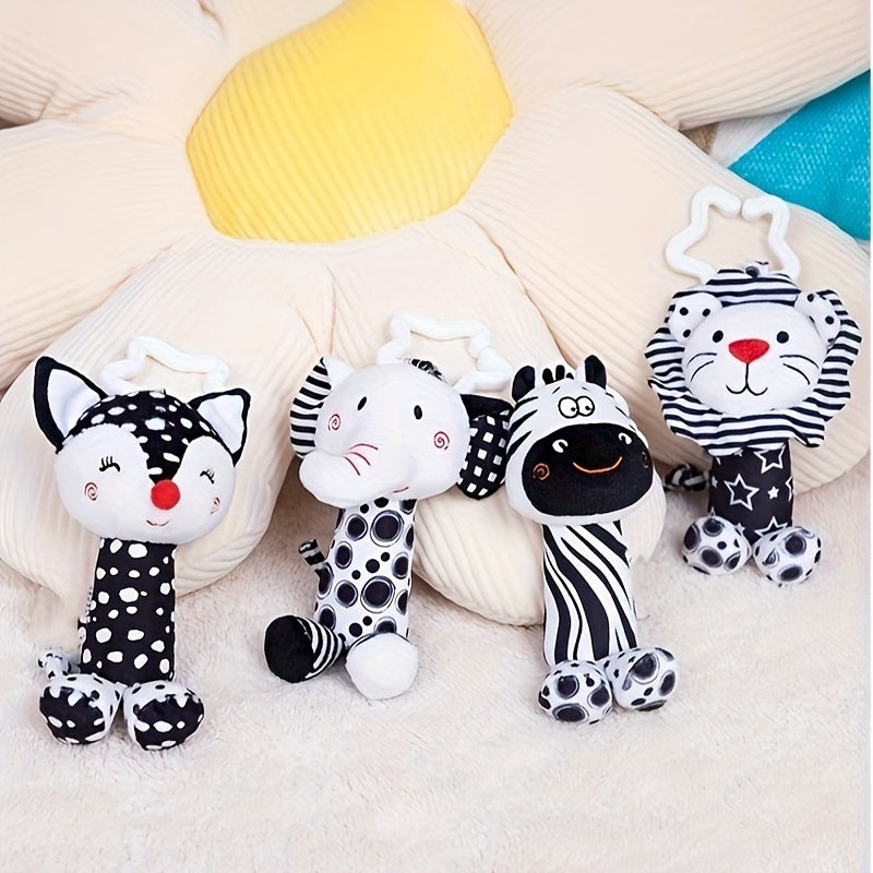 Kids' Wind Chime Toy Black and White Polyester Drum Shaped Hanging Toy