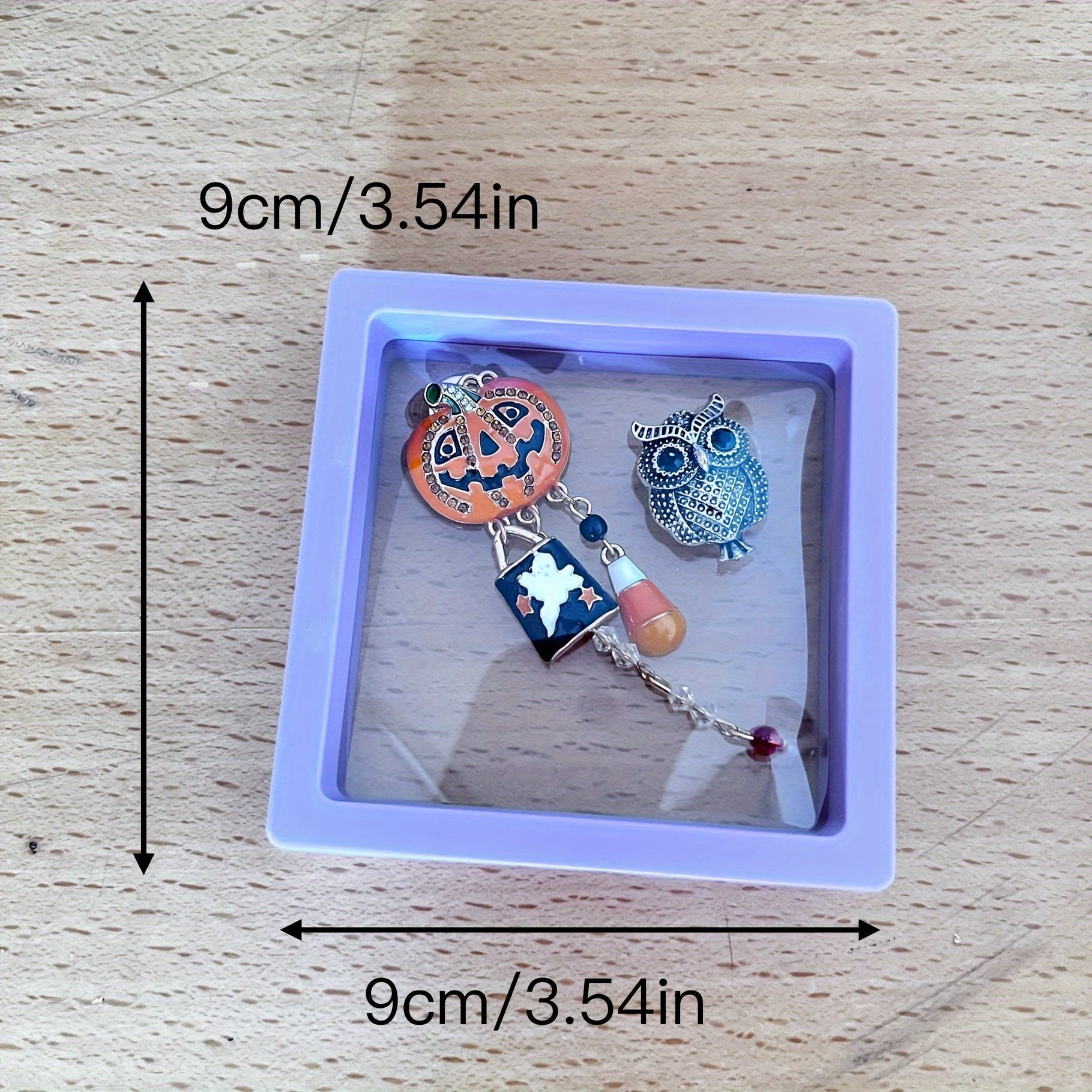 Halloween Owl and Pumpkin Brooch Pin Alloy Quirky Cartoon Accessory for Women and Girls