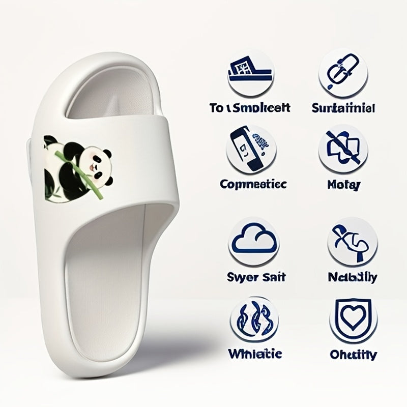 Unisex Cartoon Panda Slippers Comfortable Summer Sandals Large Sizes