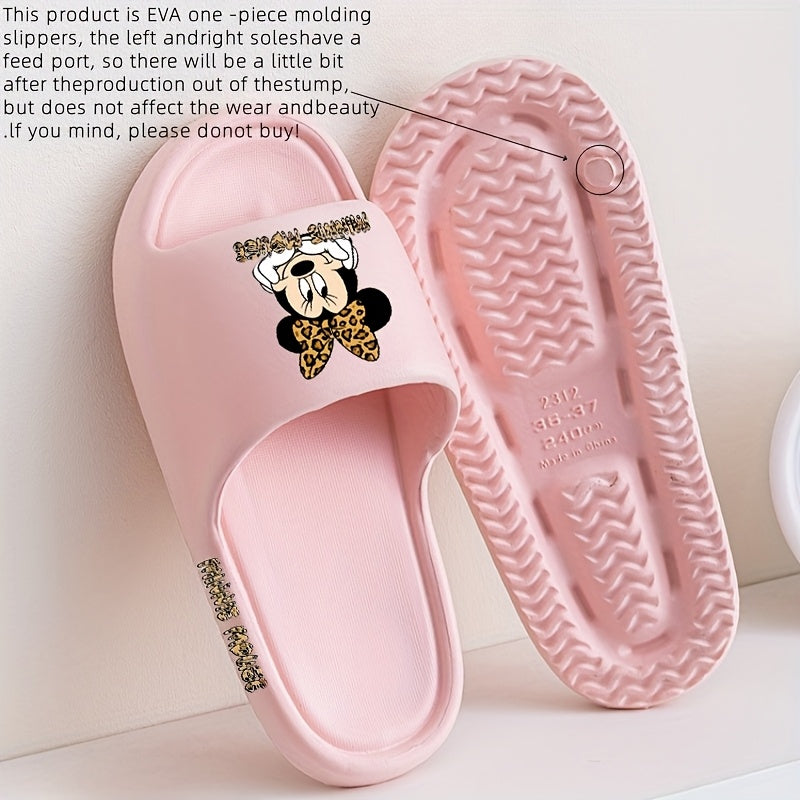 Ayollar uchun EVA slayd sandalki, sirpanmaydigan, leopard bosma, yozgi uy poyabzali