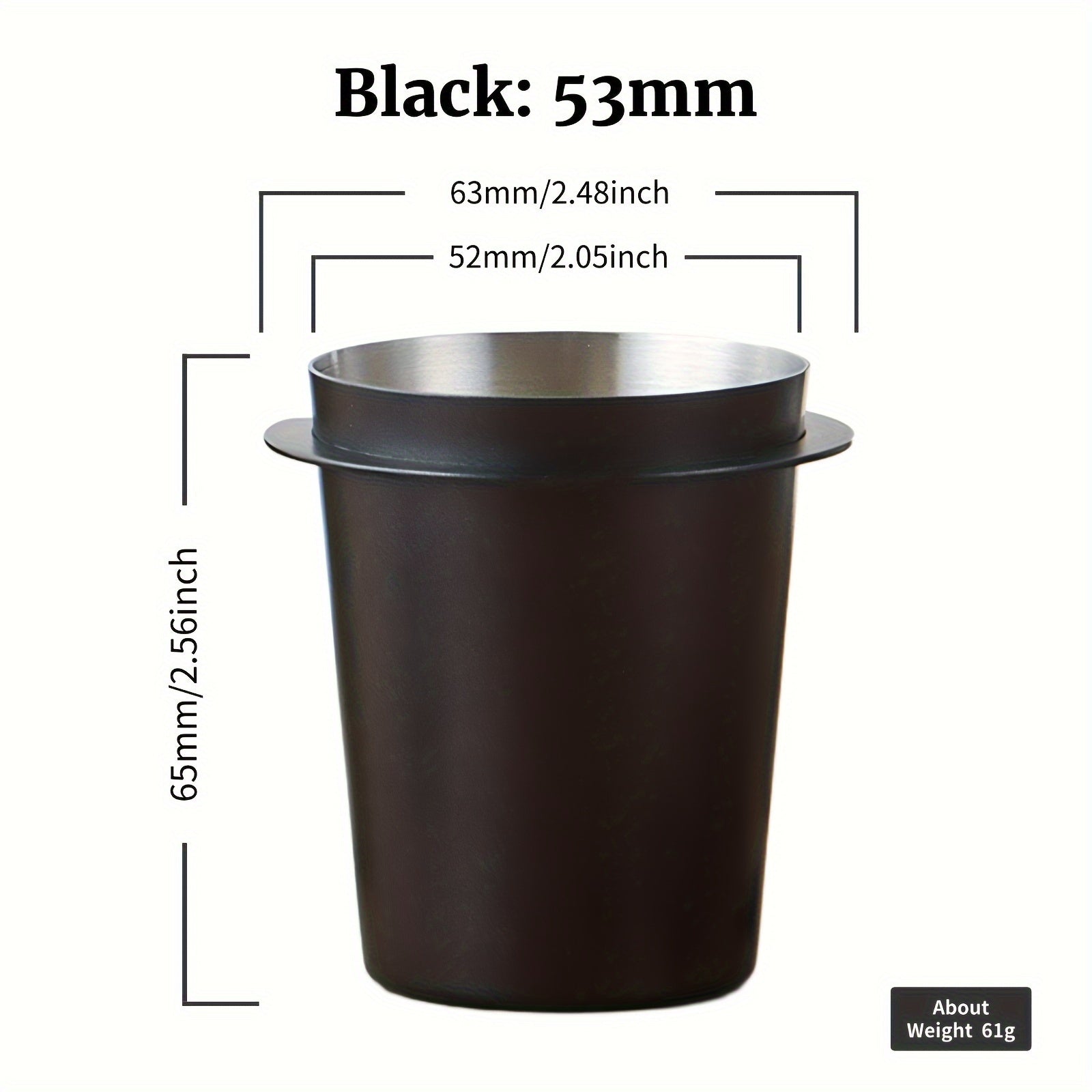Stainless Steel Coffee Dosing Cup for Espresso Machines 58mm/53mm/51mm