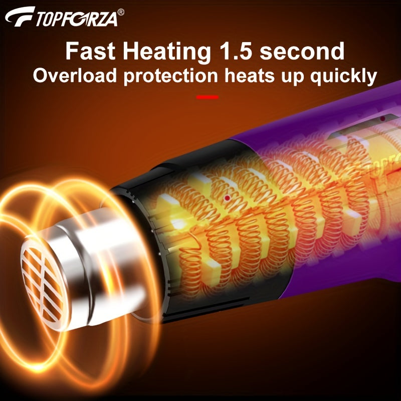 1200W Dual-Temperature Heat Gun with Nozzles for Shrinking PVC and Paint Stripping
