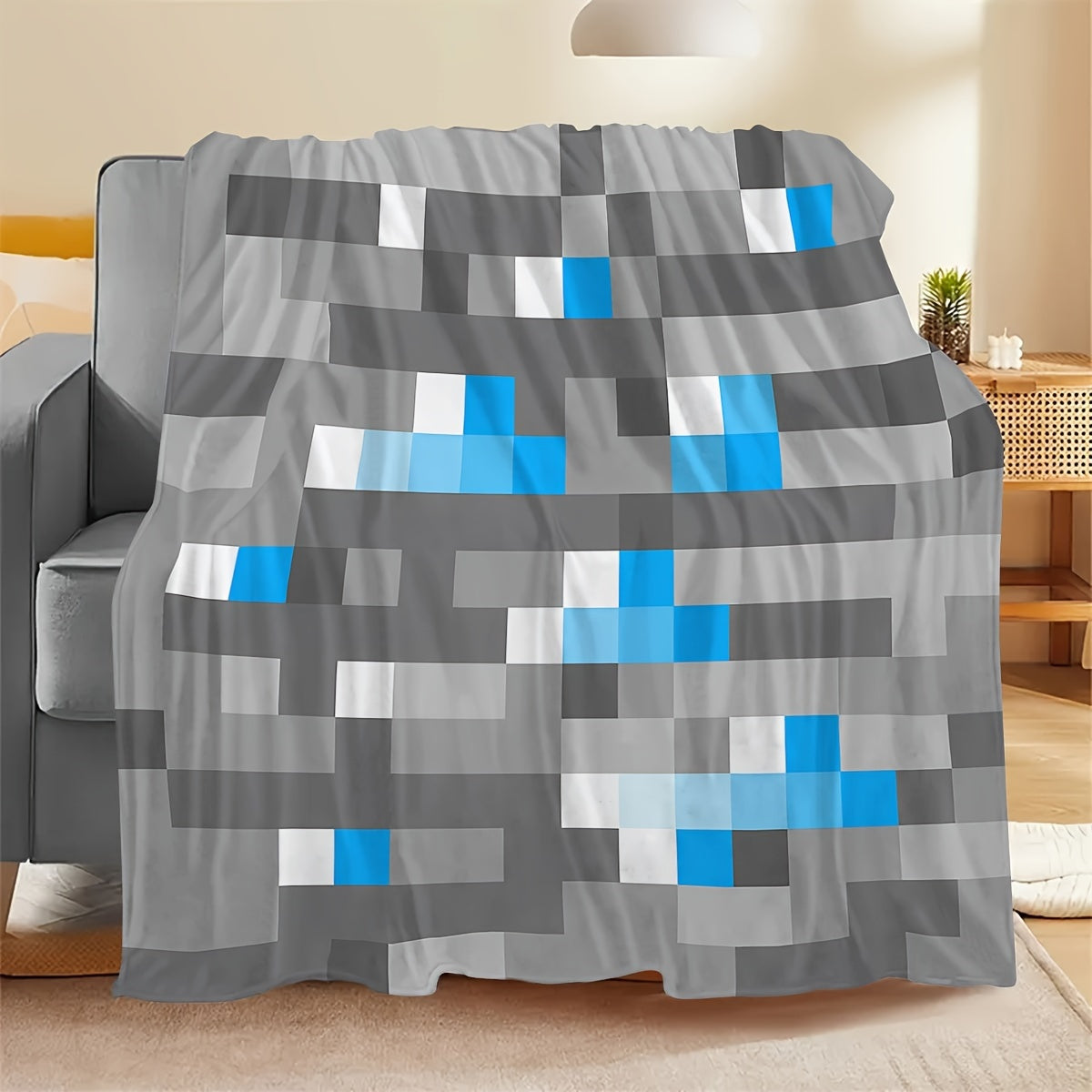 Diamond Mine Print Throw Blanket Soft Versatile for Couch Bed Camping