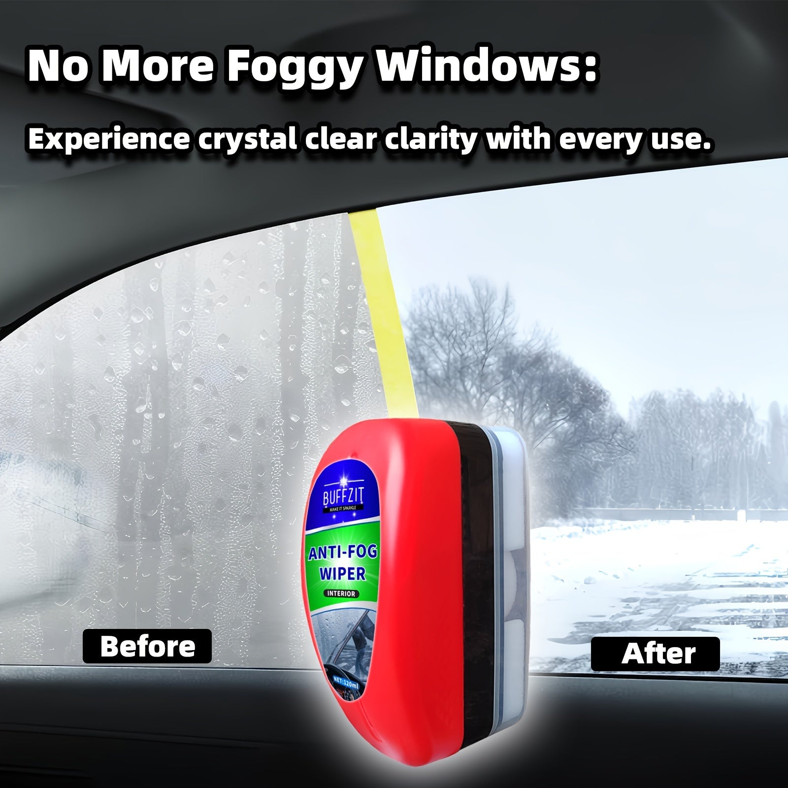 Interior Windshield Anti-Fog Spray 4oz Water Repellent Defogger
