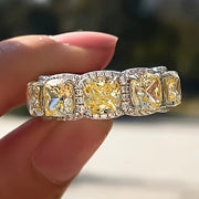 Yellow Gemstone Ring for Women, Simple Elegant Jewelry for Engagements and Gifts