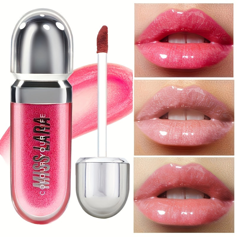 Женский увлажняющий блеск для губ — увлажняющая жидкая помада в оттенке оранжево-розовый