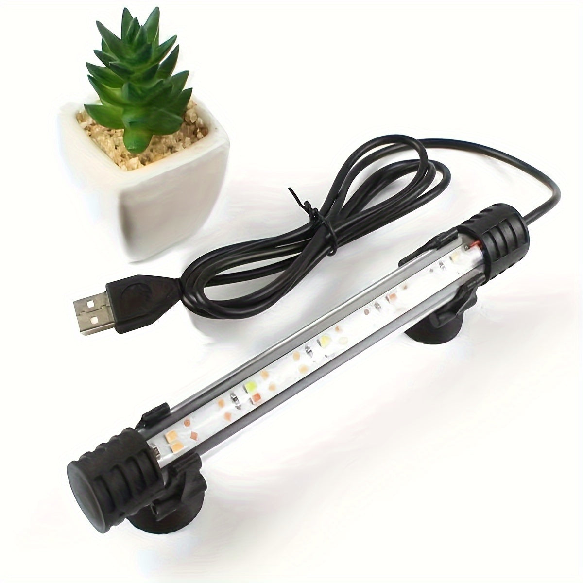 USB Aquarium Light Dual Row Diving Light for Fish Tanks Decoration and Lighting